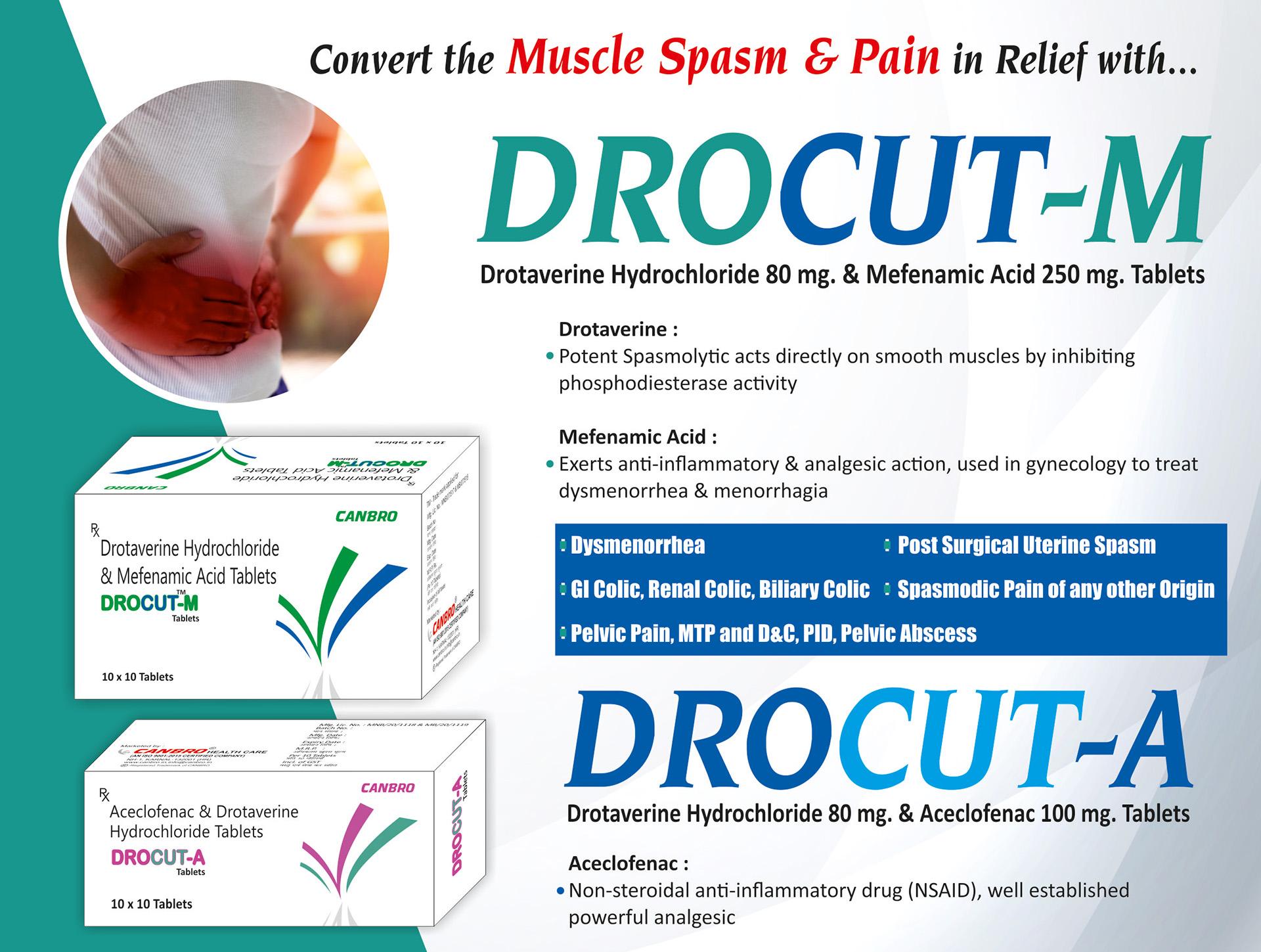 Drotaverine & Aceclofenac Tablets