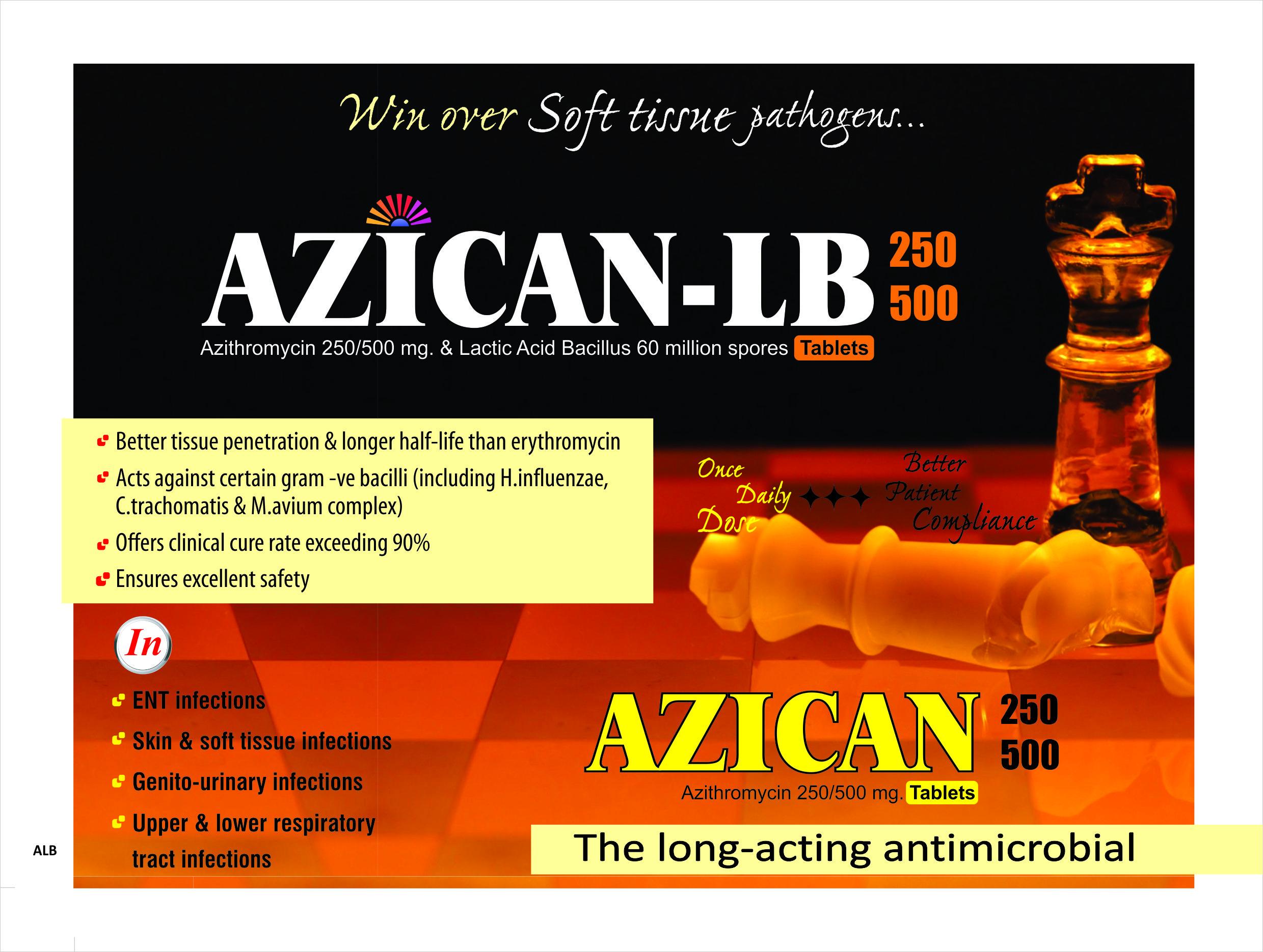 Azithromycin 250 mg & Lactic Acid bacillus Tablets