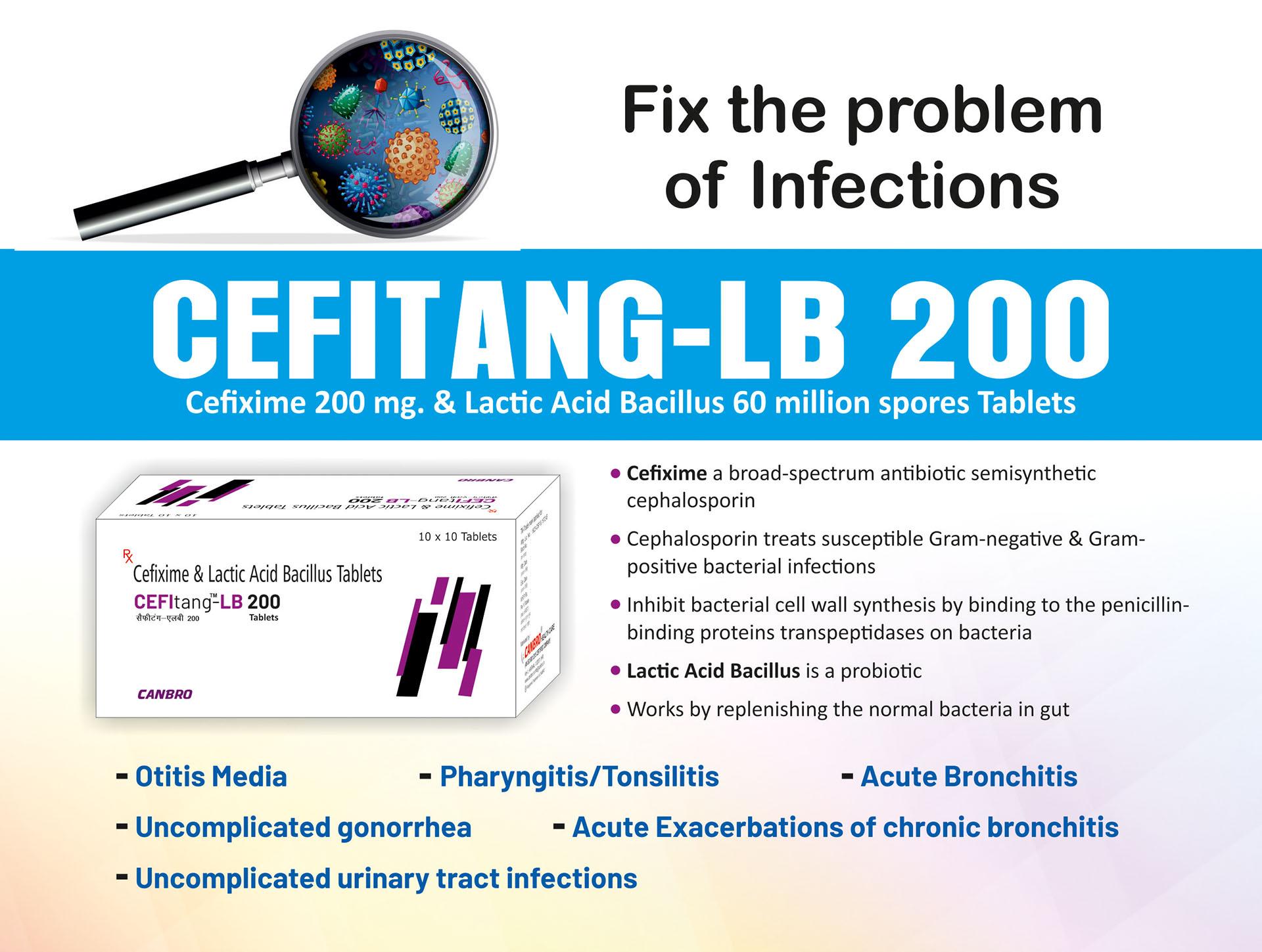 Cefixime & Lactic Acid Bacillus Tablets