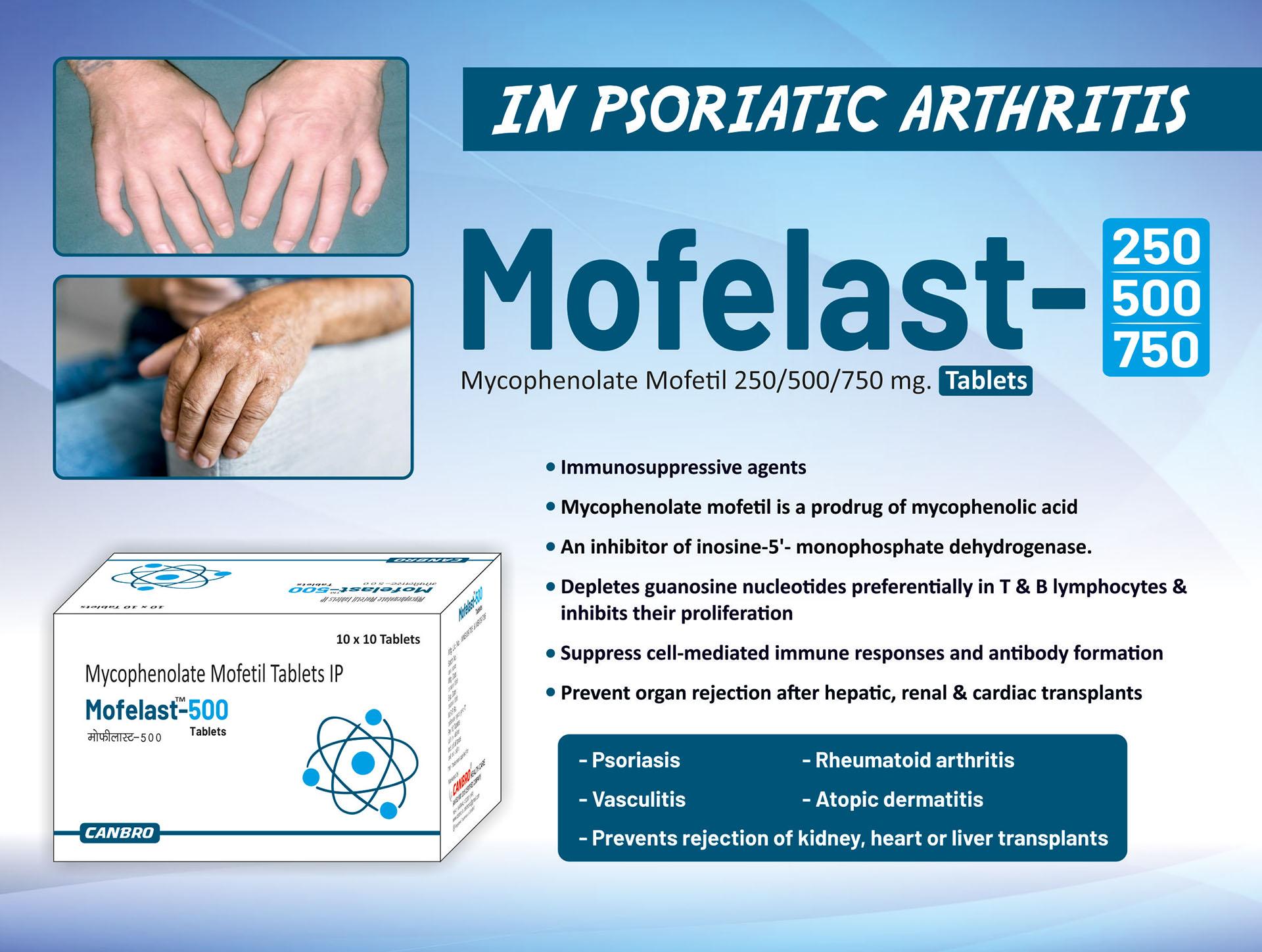 Mycophenolate Mofetil Tablets 500 mg
