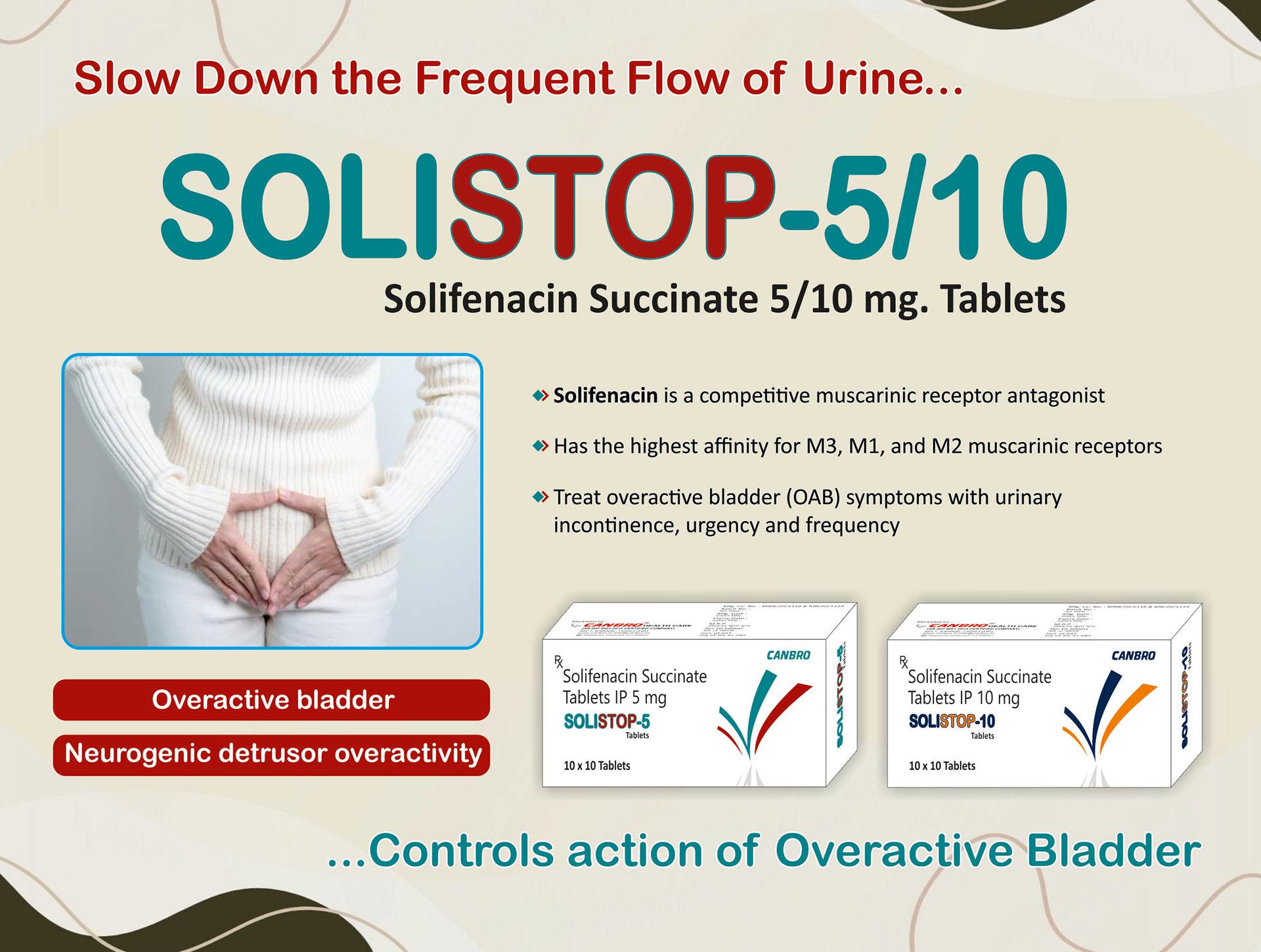 Solifenacin Succinate 5mg Tablets