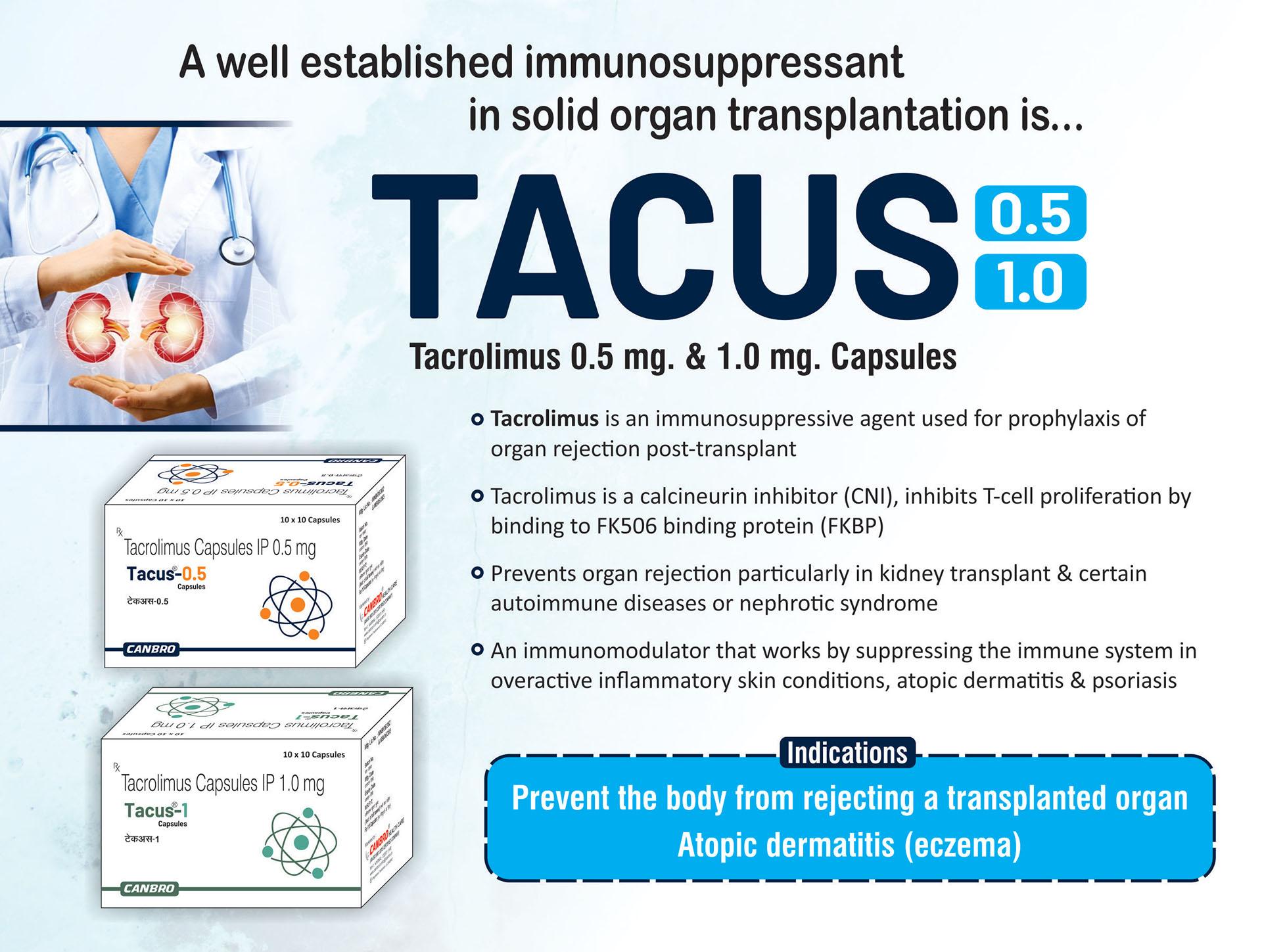 Tacrolimus Capsules 0.5 mg